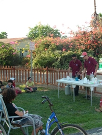 MadaTech staff with evacuated kids