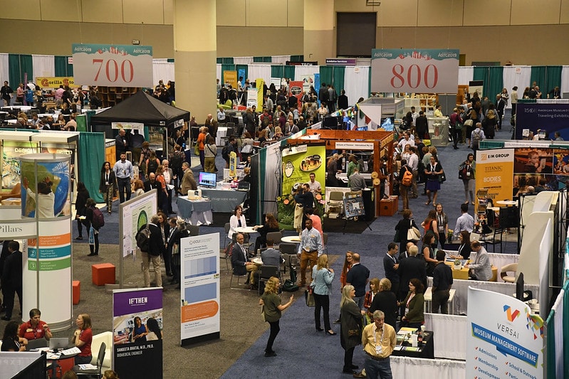 Photo of the Exhibit Hall at the ASTC 2019 Annual Conference.