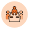 Icon: people sitting at a table