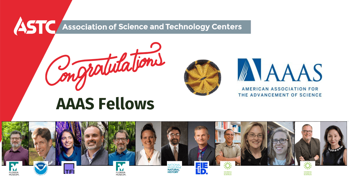 Card with AAAS Fellows with a connection to ASTC, informal STEM education, or public engagement