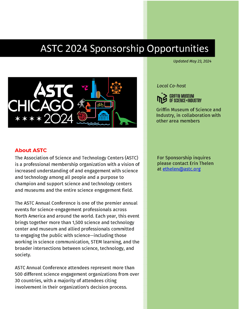 Cover of sponshorship prospectus