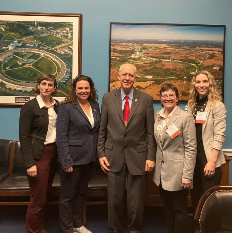 Rep. Bill Foster (IL-11) meets with museum advocates. Courtesy Mimi Cowan.