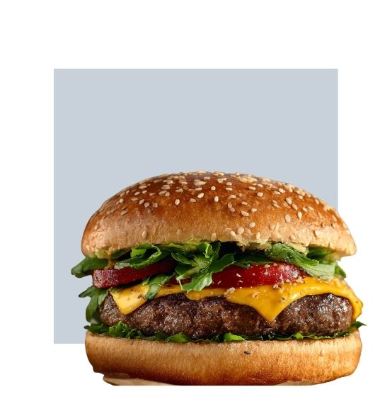 An image of a cheeseburger